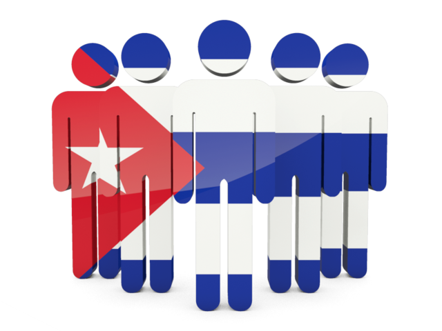 Иконка в форме человечков. Скачать флаг. Куба