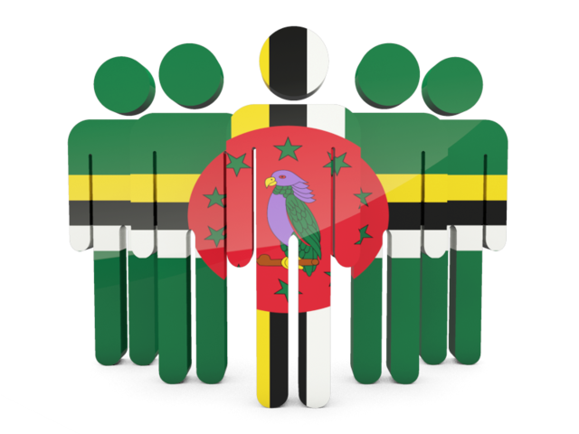 People icon. Download flag icon of Dominica at PNG format