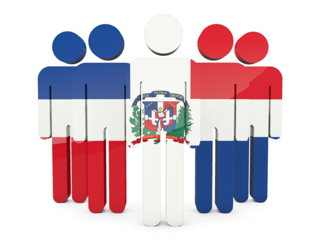 Иконка в форме человечков. Скачать флаг. Доминиканская Республика