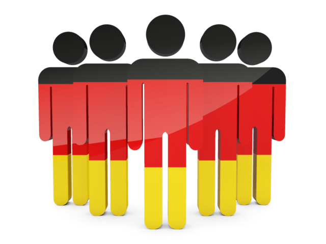 Иконка в форме человечков. Скачать флаг. Германия