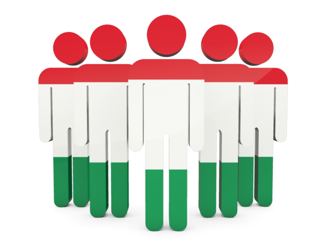 Иконка в форме человечков. Скачать флаг. Венгрия