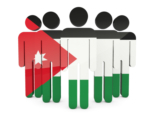Иконка в форме человечков. Скачать флаг. Иордания