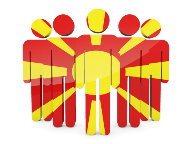 Иконка в форме человечков. Скачать флаг. Македония