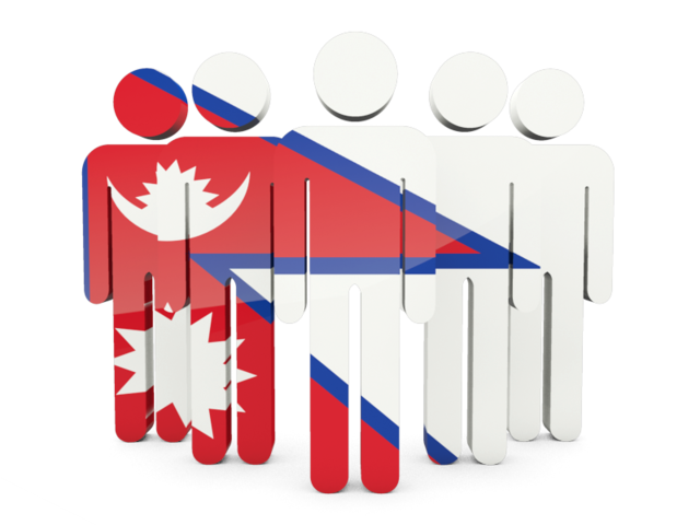 Иконка в форме человечков. Скачать флаг. Непал