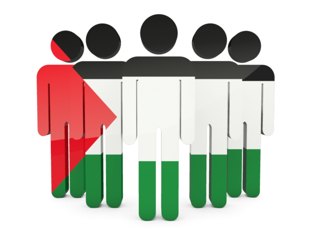 Иконка в форме человечков. Скачать флаг. Палестинские территории