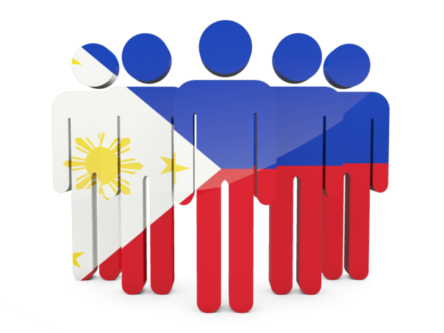 Иконка в форме человечков. Скачать флаг. Филиппины