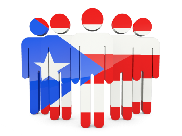 Иконка в форме человечков. Скачать флаг. Пуэрто-Рико