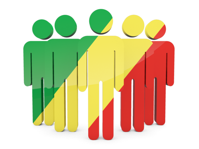 Иконка в форме человечков. Скачать флаг. Республика Конго