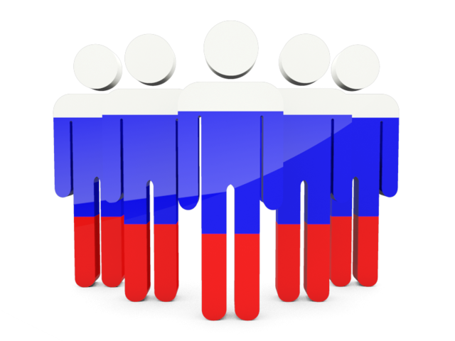Иконка в форме человечков. Скачать флаг. Россия