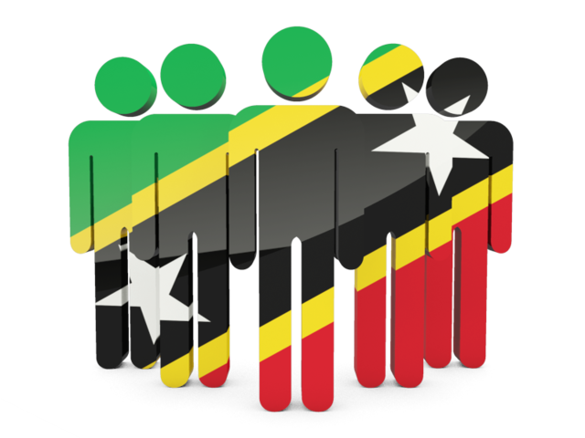 People icon. Download flag icon of Saint Kitts and Nevis at PNG format
