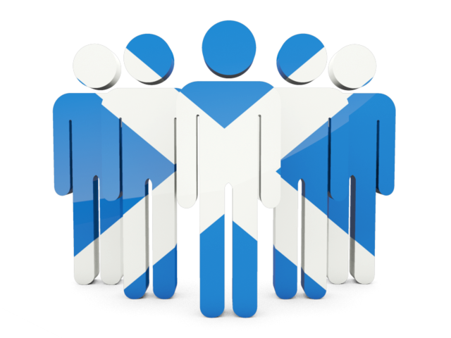 Иконка в форме человечков. Скачать флаг. Шотландия