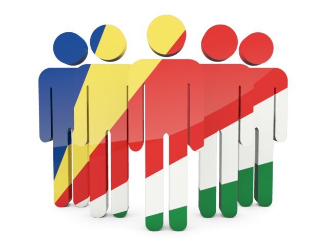 Иконка в форме человечков. Скачать флаг. Сейшельские Острова
