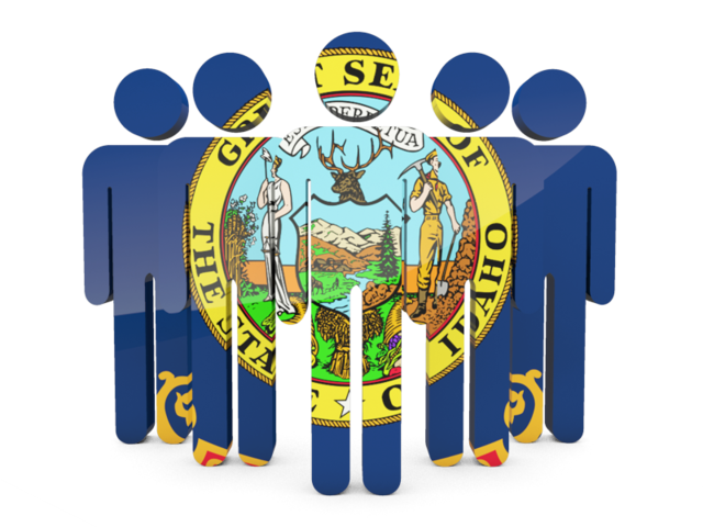 People icon. Download flag icon of Idaho