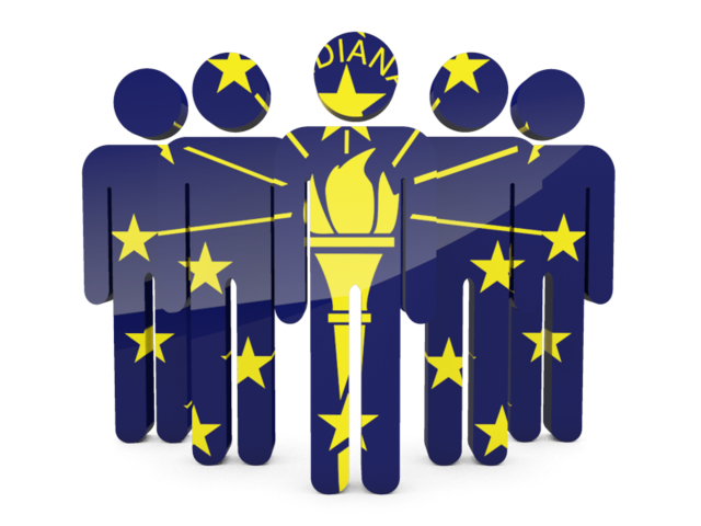 People icon. Download flag icon of Indiana