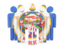 Flag of state of Minnesota. People icon. Download icon
