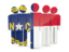 Flag of state of North Carolina. People icon. Download icon