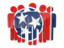 Flag of state of Tennessee. People icon. Download icon