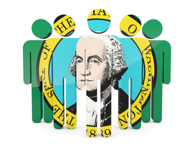 People icon. Download flag icon of Washington