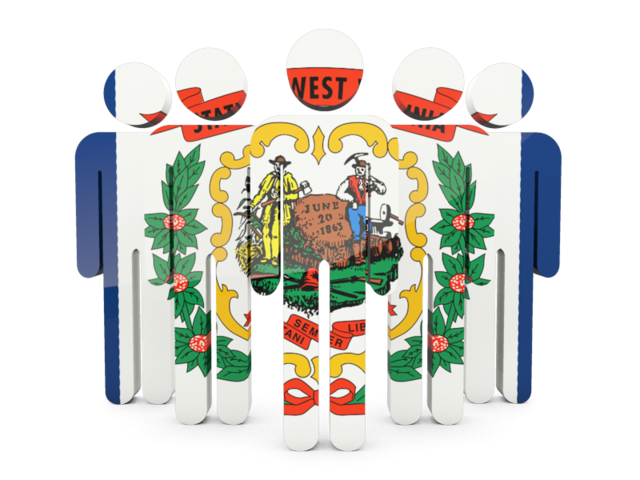 People icon. Download flag icon of West Virginia