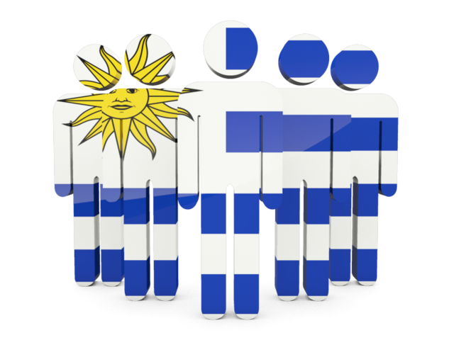 Иконка в форме человечков. Скачать флаг. Уругвай