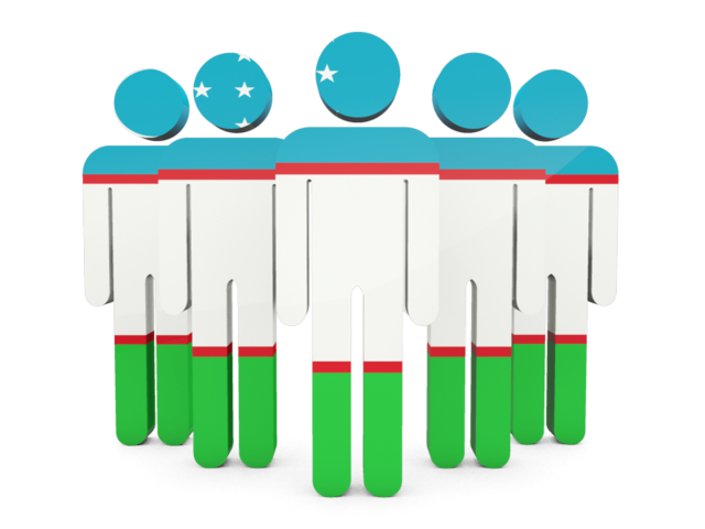 Иконка в форме человечков. Скачать флаг. Узбекистан