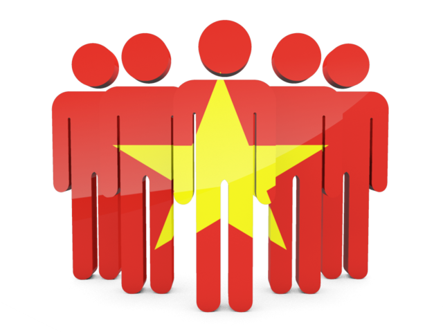 Иконка в форме человечков. Скачать флаг. Вьетнам