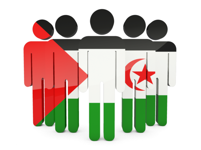 Иконка в форме человечков. Скачать флаг. Западная Сахара