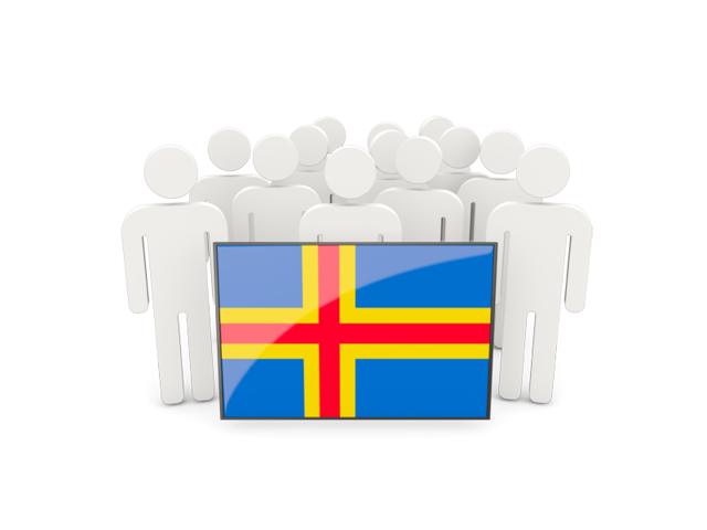 People with flag. Download flag icon of Aland Islands at PNG format