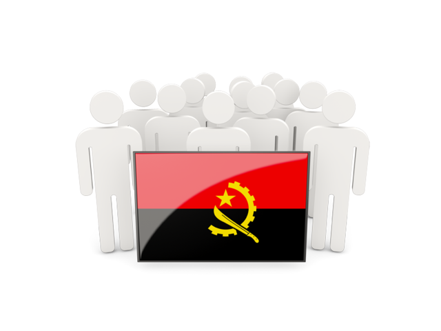 People with flag. Download flag icon of Angola at PNG format