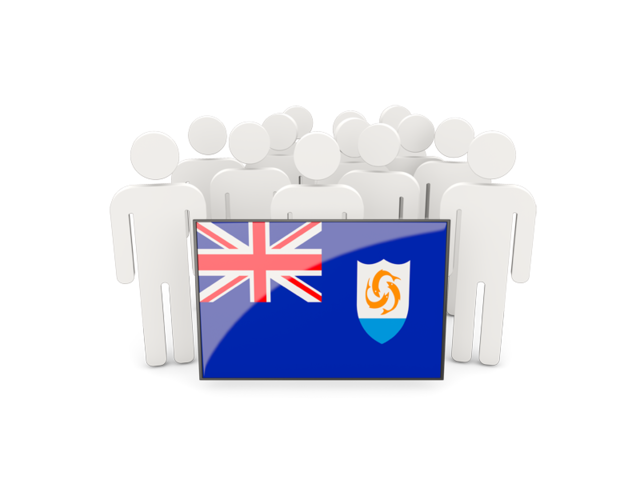 People with flag. Download flag icon of Anguilla at PNG format