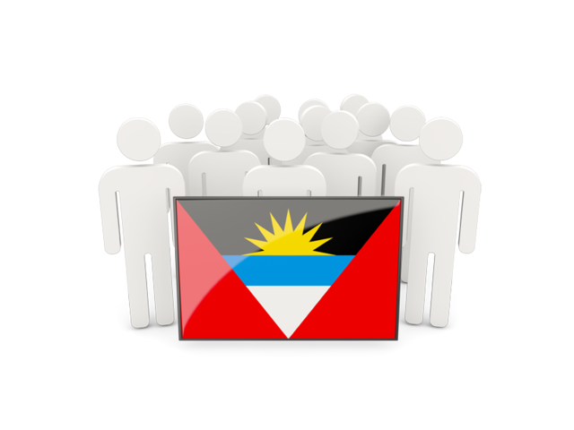 People with flag. Download flag icon of Antigua and Barbuda at PNG format