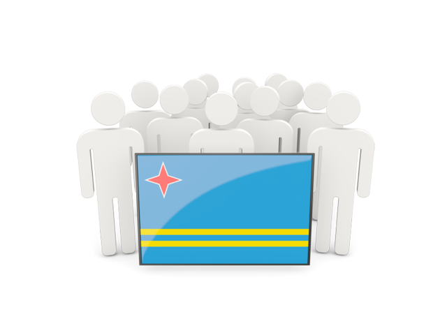 People with flag. Download flag icon of Aruba at PNG format