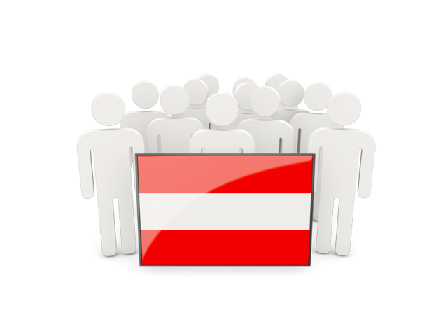 People with flag. Download flag icon of Austria at PNG format