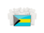 Bahamas. People with flag. Download icon.