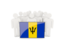 Barbados. People with flag. Download icon.