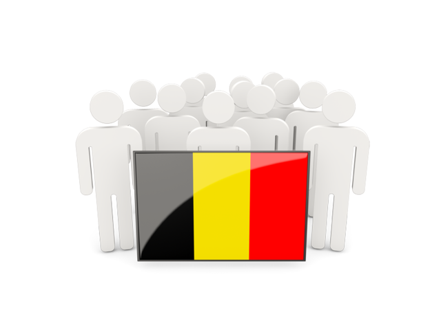 People with flag. Download flag icon of Belgium at PNG format