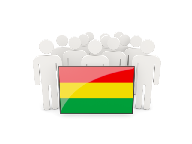People with flag. Download flag icon of Bolivia at PNG format