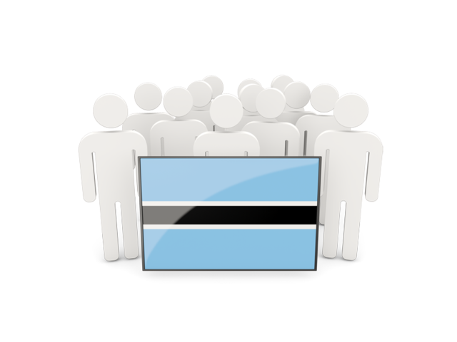 People with flag. Download flag icon of Botswana at PNG format