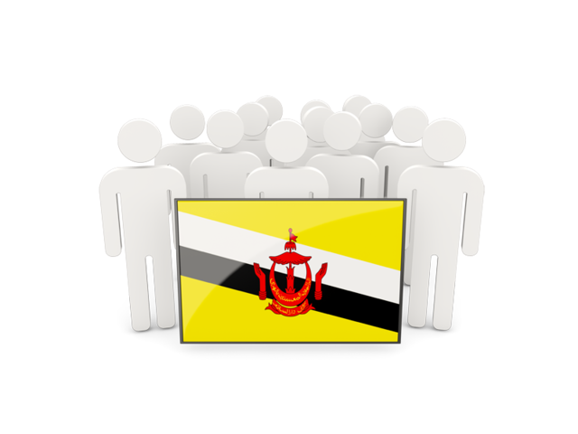 People with flag. Download flag icon of Brunei at PNG format