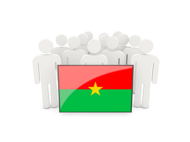 People with flag. Download flag icon of Burkina Faso at PNG format