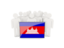 Cambodia. People with flag. Download icon.