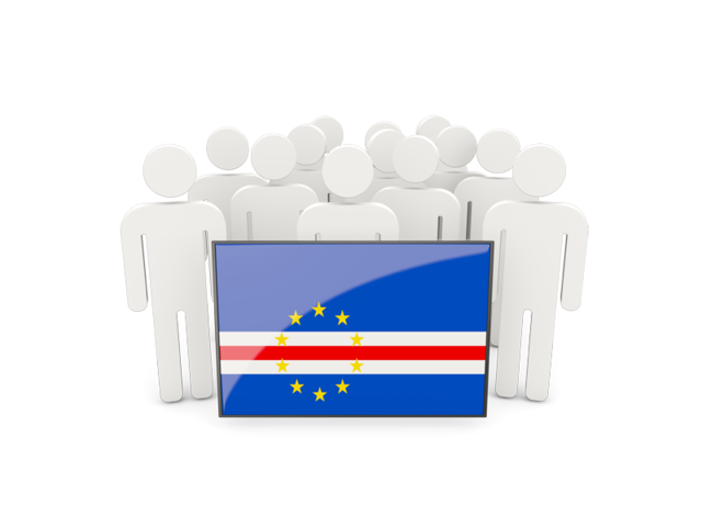 People with flag. Download flag icon of Cape Verde at PNG format