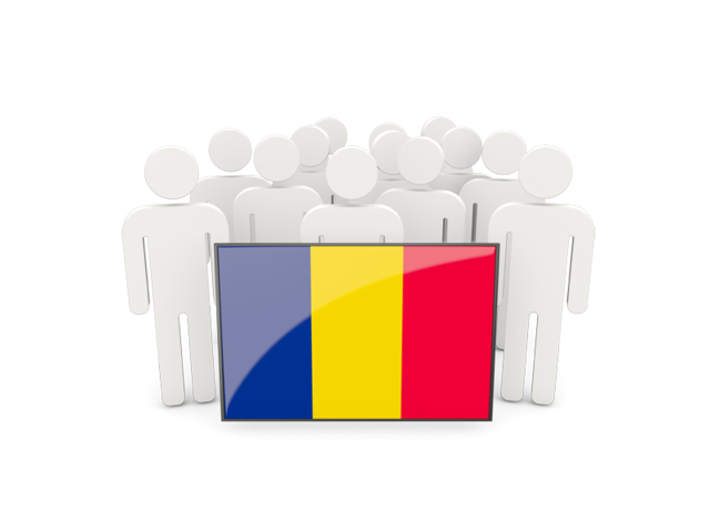 People with flag. Download flag icon of Chad at PNG format