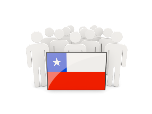 People with flag. Download flag icon of Chile at PNG format