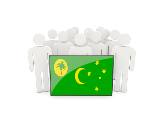 People with flag. Download flag icon of Cocos Islands at PNG format