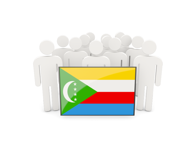 People with flag. Download flag icon of Comoros at PNG format