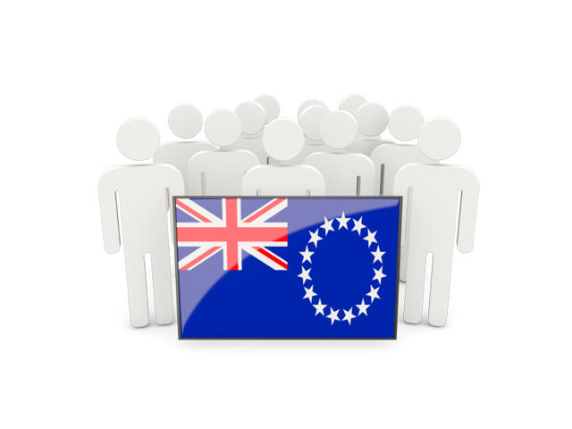 People with flag. Download flag icon of Cook Islands at PNG format