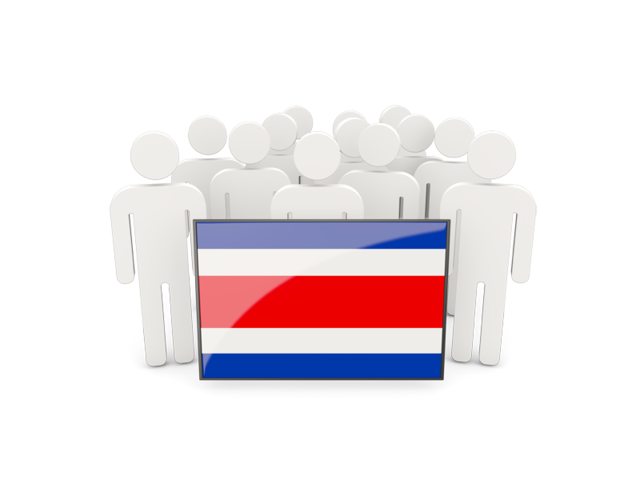 People with flag. Download flag icon of Costa Rica at PNG format