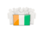 Cote d'Ivoire. People with flag. Download icon.