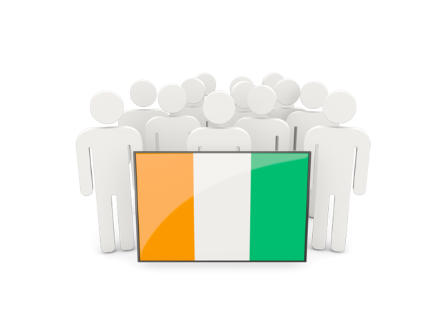 People with flag. Download flag icon of Cote d'Ivoire at PNG format